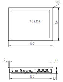 10001 17 polegadas Industrial Touch Panel PC Computador Windows 10 I7 8550U CPU