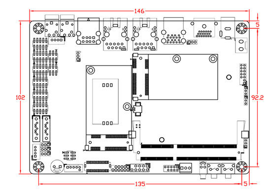 2LAN 6COM 8USB 3.5 &quot;Motherboard Soldado A bordo CPU Intel J1900