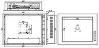IP65 17 &quot; Industrial PC touch screen monitor 1 extensão slot I3 I5 I7 CPU de desktop