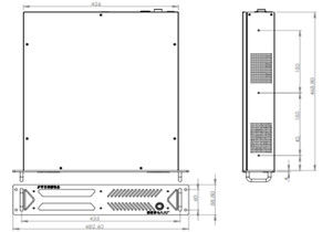 2U Standard Industrial robusto computador portátil montado em rack