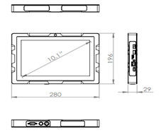 10.1&quot; Android Panel Industrial PC RK3288 Processador 2G Memória 8G Armazenamento