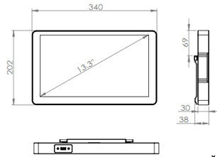 13.3&quot; Painel de computador portátil robusto industrial Intel i7- 4650U Opcional I3 / I5
