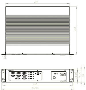 Sistema Windows / Linux 2U Pequeno Computador Industrial 8G Memória DDR3 / DDR4