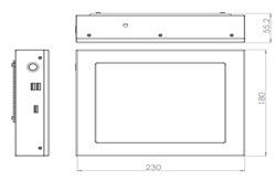 Painel de toque industrial sem ventilador PC Computador de 9,7 polegadas Wi-Fi / Bluetooth / 4G
