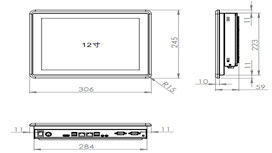 12.1&quot; Painel Táctil Industrial Capacitivo PC Opcional 9 - 36V Entrada de Alta Tensão