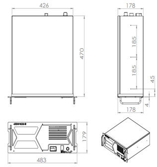 Intel B560 Rugged Industrial Rackmount PC com 20kg de peso MSATA armazenamento