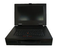 Comportador portátil robusto e à prova de poeira portátil de 15,6&quot; com duas portas Gigabit Ethernet, duas portas de exibição, múltiplos US