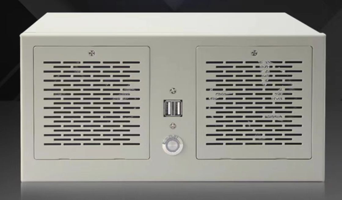 3U Small Industrial Wall Mount Touch Screen Computador de suporte de altura total PCI-E